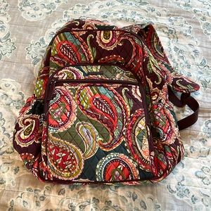 Vera Bradley Signature Cotton Campus Backpack Heirloom Paisley Like New